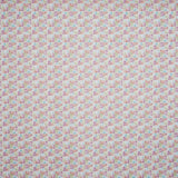 Bio Dekostoff mit Mosaik Muster in pastell grün und rosa