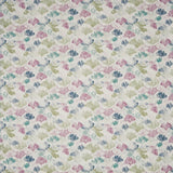 Bio Baumwollstoff mit Ginkgo Blättern in rosa und blau