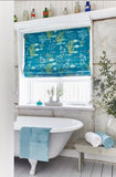 Edle Rollo Stoffe mit Unterwasser Muster in der Farbe seafoam