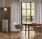 extrabreiter Gardinenstoff in silber und creme