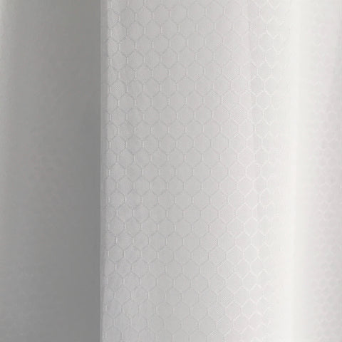Gardinenstoff mit Waben Muster in der Farbe weiß