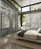 grauer Gardinenstore in extrabreit