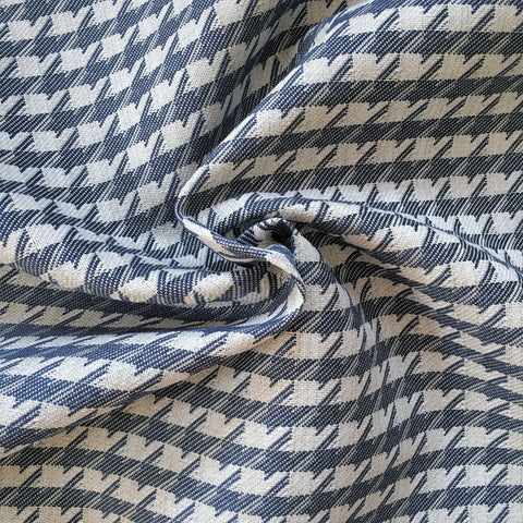 Polsterstoff mit Pepita Muster in der Farbe dunkelblau