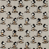 Streifen Stoff mit Mickey Maus in braun