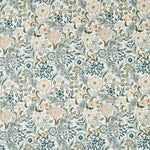 Baumwoll Leinenstoff in blau von William Morris