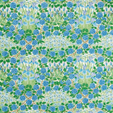 Baumwollstoff mit Glockenblumen in blau