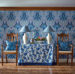 Samt Jugendstil in dunkelblau