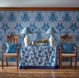 Samt Jugendstil in dunkelblau