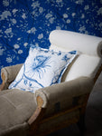 Phaedra Toile in der Farbe indigo als Kissenstoff