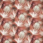 Japanische Palmenblätter Stoff in rot