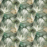 Japanische Palmenblätter Stoff in grün