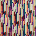 grafischer Streifen Satin Baumwollstoff in der Farbe violett