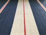 Cotton Stripes - navy & red