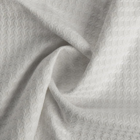 Polsterstoff mit  gewebter 3D Struktur in der Farbe weiß